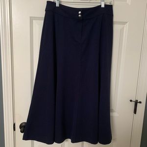 Coldwater Creek Navy Blue A-line Skirt